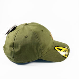 Professione verde scuro in pelle <span class=keywords><strong>Laber</strong></span> Embroid cappello 6 pannello Vintage Color Cap Unisex in poliestere semplice/cotone tessuto materiale - Product Image 4