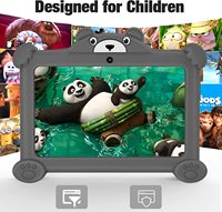 Tablet Pembelajaran Anak K7 7 Inci Android 11 Quad Core 2GB WiFi 1024x600 Casing Beruang Anti Guncangan Perangkat Edukasi