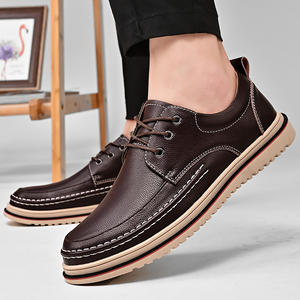 Chaussures décontractées pour hommes, nouvelle mode 2026, chaussures en cuir à lacets, modèles quatre saisons, chaussures basses en cuir pour hommes d'affaires - Product Image 5