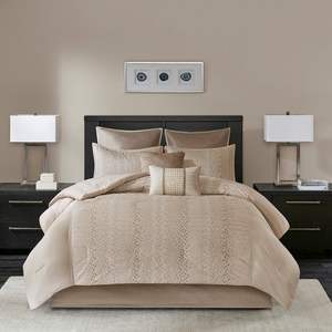 Juego de edredón de algodón 100% bordado DB de 8 piezas tejido sólido para King Queen incluye algodón poliéster PVC opciones para Home Hotel - Product Image 3