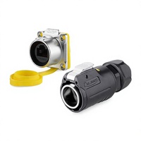 Connecteur RJ45 étanche IP66, prise RJ45 industrielle à montage sur panneau pour équipement d'automatisation