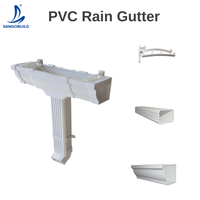 Système de gouttières de toiture pour villa de 5,2 pouces, en PVC 100 % matière première, avec raccords de tuyauterie, matériau de construction