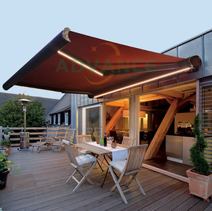 Tenda da Sole Retrattile Motorizzata a Cassetta Completa di Alta Qualità con Telecomando, in Poliestere, <span class=keywords><strong>per</strong></span> Villa, Balcone, Giardino, Protezione dalla Pioggia - Product Image 6