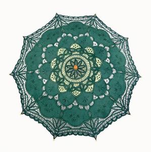 Parasol en dentelle populaire avec manche en bois, fournitures promotionnelles pour fêtes, mariées et occasions spéciales - Product Image 5