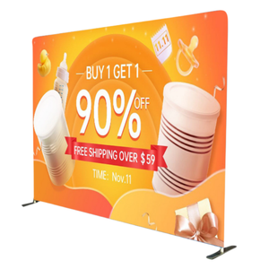 عرض ترويحي 10 أقدام عرض عرض منبثق مستقيم رفوف خلفية فوتوبوث للعرض - Product Image 3