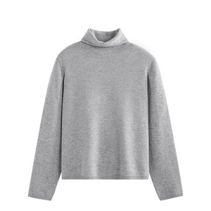 Chandails en laine 100% personnalisés pour femmes pull tricoté à <span class=keywords><strong>col</strong></span> <span class=keywords><strong>roulé</strong></span> tricots polyvalents de couleur unie pour l'hiver chaud - Product Image 3
