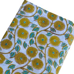 Tissu en coton 100% imprimé à la main traditionnellement, tissu doux imprimé à la main naturellement, vendu au mètre au prix d'usine, fournisseur OEM ODM - Product Image 1