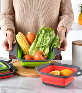 Passoire pliable en silicone pour cuisine, panier de drainage pliable pour fruits et légumes - Product Image 6