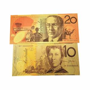 24 K الذهب احباط الأسترالية banknot لتعزيز 2 قطع مجموعة من $20 $10 دولار احباط كيس من البلاستيك - Product Image 5