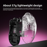 Souris de jeu et de bureau LEOBOG GM5 Pro sans fil, tri-mode, 1000 Hz, 55 g, légère, ergonomique, haute performance, programmable, cadeau