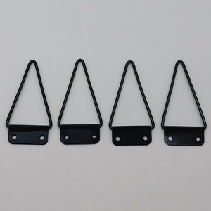 Support mural triangulaire noir en fer pour cadres photo et œuvres d'art, matériel de suspension - Product Image 1