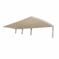 Abri de voiture extérieur en structure membranaire, imperméable, en PVDF, avec structure en acier et abri en tissu tendu, pour jardin et parking
