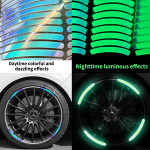 Ensemble d'autocollants <span class=keywords><strong>de</strong></span> moyeu <span class=keywords><strong>de</strong></span> roue <span class=keywords><strong>de</strong></span> <span class=keywords><strong>voiture</strong></span> lumineux 22 pièces conduite <span class=keywords><strong>de</strong></span> nuit décalcomanies réfléchissantes bande Logo Film matériel numéro <span class=keywords><strong>de</strong></span> modèle emblème <span class=keywords><strong>de</strong></span> <span class=keywords><strong>voiture</strong></span> - Product Image 4