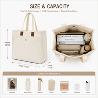 Sac fourre-tout en toile personnalisé en gros, 16 oz, en coton, avec impression de logo, fond renforcé, pour marques de détail, cadeau promotionnel, fourniture OEM