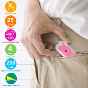 Lampe <span class=keywords><strong>de</strong></span> lecture LED rechargeable à clipser pour <span class=keywords><strong>lit</strong></span>, 2 réglages <span class=keywords><strong>de</strong></span> luminosité, intensité réglable, douce pour les yeux, rose pour enfants - Product Image 6