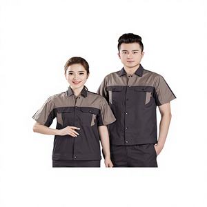 Uniforme de Guardia de Seguridad Transpirable de Algodón Puro Reflectante, Corte Ajustado, Mangas Cortas y Largas, Conjunto de Ropa de Seguridad con Protección Contra Vapores - Product Image 1