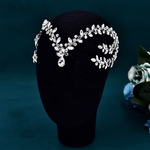 Crystal Bridal <strong>Headpieces</strong> for Brides Silver Wedding <strong>Hair</strong> Accessories Bride Headband Pearl <strong>Hair</strong> <strong>Vine</strong> <strong>Hair</strong> Accessories for Braids - Product Image 5