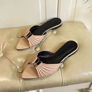 Nouvelle Arrivée - Mules à Talons Hauts pour Femme Style Designer, Sandales Plissées à Bout Ouvert, <span class=keywords><strong>Chaussures</strong></span> Sexy pour Mariage et Soirée Estivales - Product Image 5