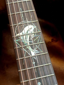 Trumon TFL1955 Dolphin Tale Full Single-Sided Folk Guitar Solid Spruce <b>Top</b> Hi-Gloss Finishing 6-<b>String</b> - Product Image 6