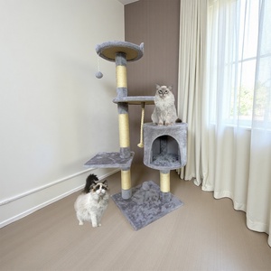 Grosir multi-tingkat Modern besar kucing peliharaan memanjat bingkai Kondominium kucing mewah pohon menara untuk dalam ruangan - Product Image 2