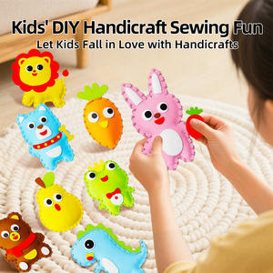 Kit de couture pour enfants, 8 pièces, poupées animales en feutre, jouet éducatif, artisanat amusant, pour enfants de 7 à 14 ans - Product Image 3