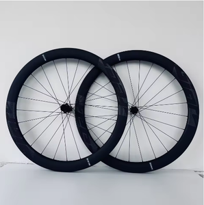Roues <span class=keywords><strong>de</strong></span> vélo <span class=keywords><strong>de</strong></span> route Bigfeet Best Carbonfiber Wheel Web 100% fibre <span class=keywords><strong>de</strong></span> carbone T800 fabriquées à Taïwan, 700C, jantes 50 mm, frein à disque, finition mate - Product Image 2