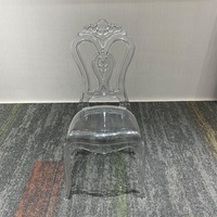 Chaises empilables en acrylique transparent de qualité supérieure pour événements de luxe à Dubaï et décoration de salles de réception de mariage