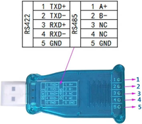 Convertidor USB a RS485 RS422 con Chip FTDI FT232, Conductor de Cobre Puro, Compatible con Windows 10/8/7 XP, Mac OS X, IOS