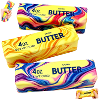 Großhandel 3er-Set Realistische Butter-Squishies – Weiche Gummi-Fidget-Spielzeuge zum Quetschen für Erwachsene, Unisex, zur Stress- und Angstlinderung