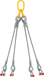 Eslinga de cable de acero ajustable de alta resistencia de calidad superior, directa de fábrica, con <span class=keywords><strong>grilletes</strong></span> de cable de 2/4 patas y gancho para alta temperatura - Product Image 4