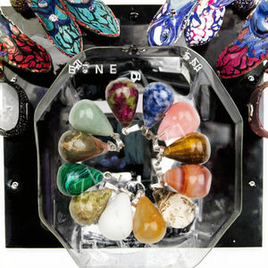 Collier avec pendentif en agate classique en pierre naturelle pour femmes, bijoux DIY - Product Image 3