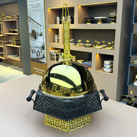 Hotel- und Hochzeits-Speisenwärmer aus schwarzem, goldenem und weißem Marmor, Chafing Dishes für Restaurants, Partys und Buffets, Catering-Set