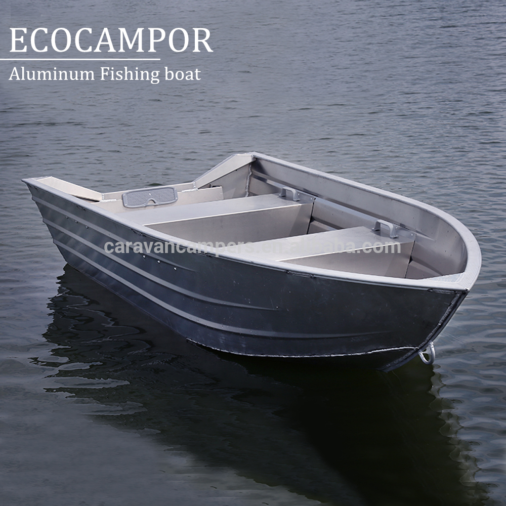 Baru 4m kulit aluminium ringan perahu pancing satu orang Outboard Motor perahu dengan harga