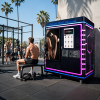 Máquina Expendedora de Batidos de Proteínas JFP Inteligente Basada en la Nube, 28L, Pantalla Táctil de 32 Pulgadas, Código QR sin Efectivo para Gimnasio, Fitness, Hotel