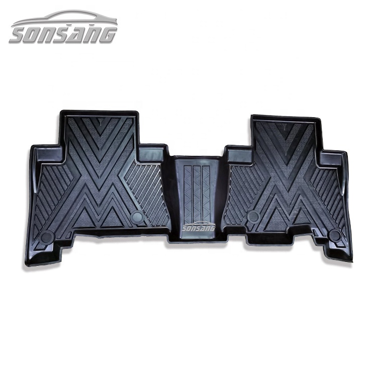SONSANG, модель под заказ, подходит для напольных ковриков, 2 ряда, комплект черных ковриков для Prado
