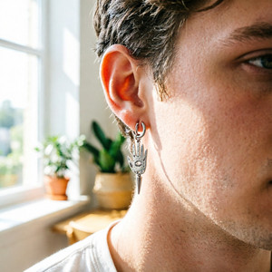 Pendientes Colgantes de Cono con Diseño de Mano del <span class=keywords><strong>Destino</strong></span>, Estilo Punk, para Hombres <span class=keywords><strong>y</strong></span> <span class=keywords><strong>Mujeres</strong></span>, Joyería de Moda - Product Image 5