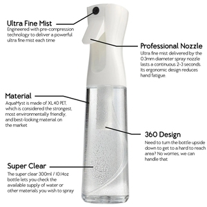 Refillable Hair Spray <b>Bottle</b> 300ml500ml for Barber Shop Salon Hairdressing Ultra Fine <b>Mist</b> Sprayer - Product Image 3
