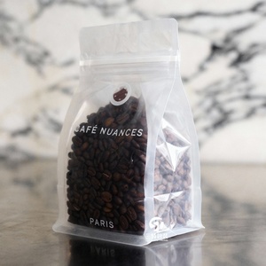 Transparent Matte Moisture Proof Food Grade Coffee Bag Degassing Valve Custom Logo Eight Side Seal BOPP/VMPET/PE Pet Food - Product Image 3