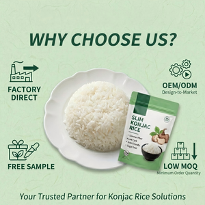 Riz de konjac séché faible en glucides, <span class=keywords><strong>sans</strong></span> <span class=keywords><strong>sucre</strong></span>, compatible Keto, prêt à consommer, en vrac - Product Image 3