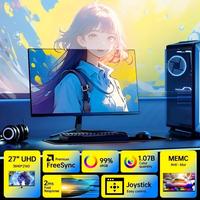 Monitor Gaming 4K de 27 Pulgadas, IPS 3840*2160, 100% NTSC, DP HD, Plano, LED, VESA 100mm, Pantalla de Escritorio