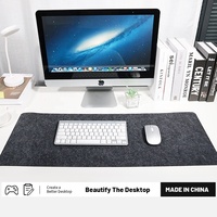 Grand tapis de souris en feutre de laine pour ordinateur, coussin pour ordinateur portable, tapis de bureau antidérapant en feutre de polyester pour clavier de jeu, accessoires de bureau