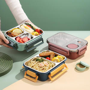 Luxury Kids Bento Lunch Box 304 Stainless Steel Portable Handle School Food <b>Container</b> for Children - Product Image 1