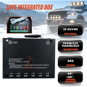 Panneau de commutation automatique 12V 24V IP67 avec télécommande 6 jeux <span class=keywords><strong>pour</strong></span> <span class=keywords><strong>circuit</strong></span> de <span class=keywords><strong>voiture</strong></span> tout-terrain 4x4, Jeep, camion, éclairage auxiliaire LED - Product Image 3