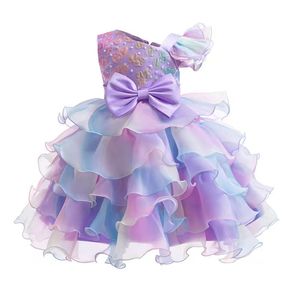 Vestido de niña de las flores para boda con mangas abullonadas de tul y apliques, lazo, ideal para fiestas de cumpleaños, Primera Comunión y bailes. - Product Image 4