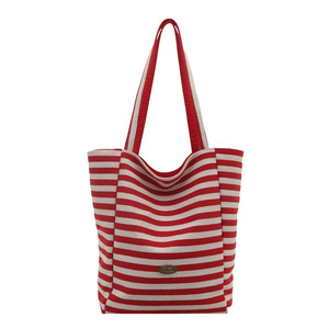 Borsa Tote Double-face di grande capacità del marchio coreano semplice Design aperto quotidiano con due manici borsa da ragazza in stile pigro - Product Image 1