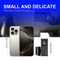 2K WIFI Mini Hidden Dashcam Kamera Ganda Depan/Belakang GPS WDR HDR Perekam Video Mobil Kotak Hitam Kabel Daya USB