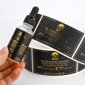 Etiquetas Cosméticas Personalizadas SOL, Impermeables y Ecológicas, Rollo de Vinilo Autoadhesivo Rectangular con Lámina Dorada para Empaquetado de Productos para el Cuidado del Cabello - Product Image 5