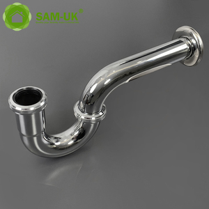 Tubería <span class=keywords><strong>de</strong></span> entrada <span class=keywords><strong>de</strong></span> agua para lavabo <span class=keywords><strong>de</strong></span> <span class=keywords><strong>pelo</strong></span>, tubería <span class=keywords><strong>de</strong></span> agua negra <span class=keywords><strong>de</strong></span> acero inoxidable, emergente, trampa P - Product Image 4