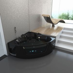 Baignoire en acrylique blanche de luxe pour 2 personnes <span class=keywords><strong>Brando</strong></span>, design moderne, baignoire à remous avec robinet, oreillers, baignoires à remous en gros - Product Image 5