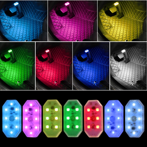 BRAD Wireless Magnetic Touch <strong>Sensor</strong> LED Interior <strong>Light</strong> for Car 7 Colors Magnet Reading Lamp Mini USB Charge Car Foot <strong>Ambient</strong> Lig